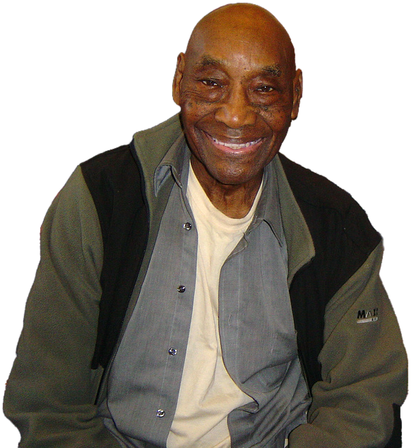 Frankie Manning smiling for a portrait in 2008